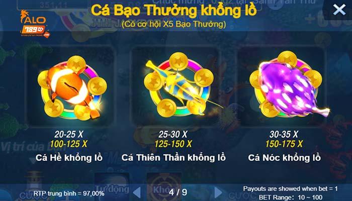 Vua Đánh Cá có hệ thống mục tiêu đa dạng